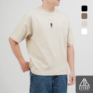 D2SHOP Men's T-shirt with M-embroidered raglan sleeves, thick Premium Cotton fabric B-F8802