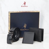 Euro Polo Men Gift Box 3-in-1 Set Top Grain Cow Leather Wallet & Men Belt & Cardholder – EP SET