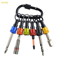 Wuni 6Pcs Bit Holder Gadgets Drill Bit Holder 1 4 Drill Bit Holder Keychains Screwdriver Bit Holder 