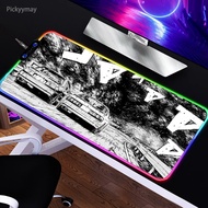 【Worth-Buy】 Initial D Large Rgb Mouse Pad Car Ae86 Gaming Mousepad Led Black And White Anime Mouse Mat Pc Deskpads Rgb Keyboard Mats Xxl