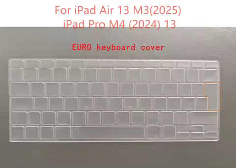 Euro EU Japanese TPU tablet Keyboard Cover Protector for Apple iPad Air 13 M3 2025 & iPad Pro M4 202