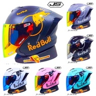 Js Armor red-bull helmet, handsome package with 3D spoiler