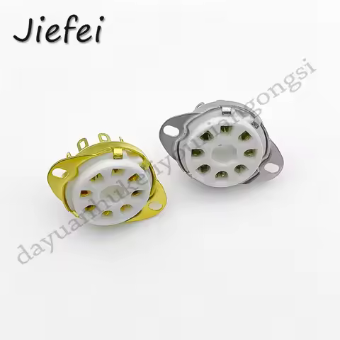 2Pc Ceramic 8Pin Vintage Tube Socket GZC8-Y-3 K8A Valve Sockets For KT88 6V6 6L6 EL34 6SL7 6SN7 Vacu