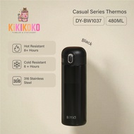 Casual Series Black 480ML 316 Stainless Steel Water Bottle Thermos for Office & Students Hot And Col