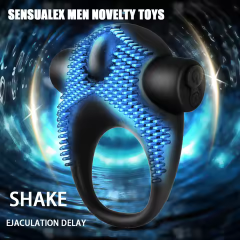 Cock ring sensualex sextoysensualex men novelty toys Silicone material USB charging 10 vibration mod