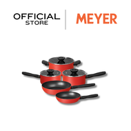 MEYER Bauhaus Induction ชุดเครื่องครัว 8 ชิ้น - กระทะทอด และหม้อพร้อมฝา Cookware set (14213-TE12)