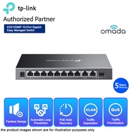 TP-Link Omada ES210GMP 10-Port Gigabit Easy Managed Switch with 8-Port PoE+