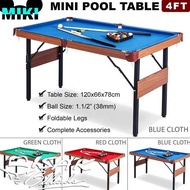 Miki 4-Ft Mini Pool Table Mainan Anak Meja Billiard Kecil Mdf Hadiah