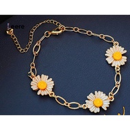 Leere -Fashion Daisy Tassel Necklace Small Daisy Bracelet Gold Bracelet Bracelet Necklace Gold