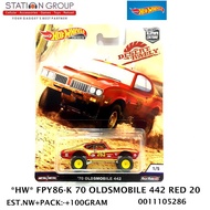 HW HOT WHEELS PREMIUMHW FPY86-K 70 OLDSMOBILE 442 RED 20 DESERT RALLY