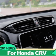 For Honda crv CR-V 2017-2020 2021 2022 Car Center Control Air Condition Vent Outlet Frame Cover Trim Strip Sticker Accessories