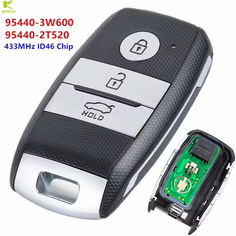 KEYECU Replacement Smart Remote Key Fob 433MHz ID46 for Kia Picanto Optima Sorento Sportage 2014 -20