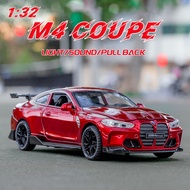 【RUM】1:32 Scale BMW M4 Coupe Alloy Sports Car Model Light & Sound effect diecast car Toys for Boys b