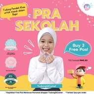 [ORI TSC] Tudung Pra Sekolah Awning Scuba Original TudungSiComel