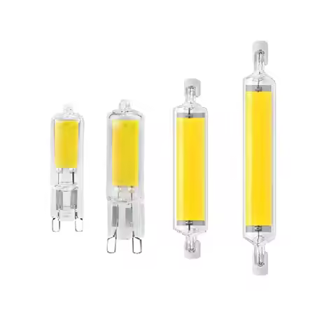 R7S LED Lamp Bulb 78mm 118mm 15W 30W 50W Glass Tube Replace Halogen Lamp COB LED R7S Spotlight G9 9W