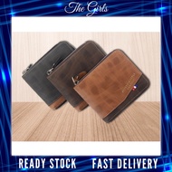 THE GIRLS🎁Dompet Lelaki Moderate Men Wallet Leather Dompet Lelaki Design Short Men Wallet Beg Duit L