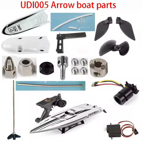 UDI005 brushless RC boat Parts:Propeller brushless motor servo Receiver ESC charger Pull rod Water j