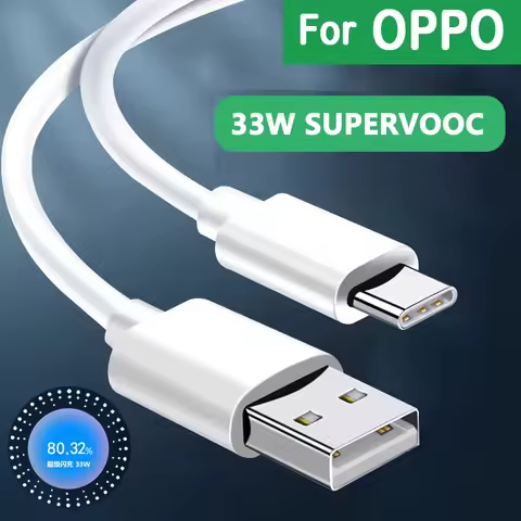 33W SuperVOOC Charge Cable USB Type C Charger For OPPO Pad Air A73 A53s A93 A33 A32 A53 A72 A74 A54 
