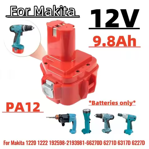 12V 4800mAh Ni-MH Battery for Makita PA12, Makita 1200, 1220, 1201, 1222, 1233SA/B1235, 192681-5 Pow