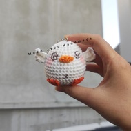 Handmade wool dizziness duck keychain, fun duck keychain