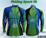 ลาย FISHING SPORT V3 เสื้อตกปลา JK Thailand เสื้อกันยูวี  ป้องกันรังสี UV 80% แห้งเร็ว