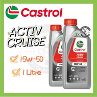 CASTROL 4T ACTIV CRUISE 15W-50 1 LITER MINYAK HITAM CASTROL ORIGINAL