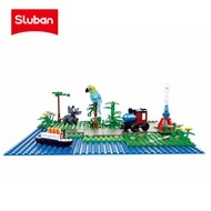 Sluban Bricks Base Plate 32x32 Point Board Block Base Standard Dots Size