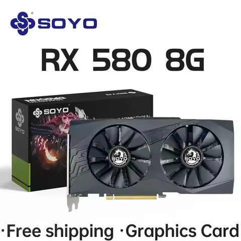 Graphics Cards Radeon RX580 8G GDDR5 Memory Video Gaming Card PCIE3.0x16 GPU Desktop Computer Compon