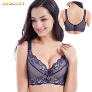 ANGELCITY 34-48A/B Plus Bra Suitable for Small Bust Thickened Cup with Underwire Lace Seamless Bra f
