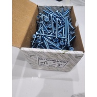 TAPPING SCREWS F+AB 12X3" Flat Head SCREWS 7.5cm Long