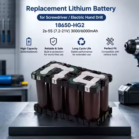 Custom 18650 HG2 Li Ion Battery Pack 2S1P 3S2P 4S1P 5S1P 3000mAh 6000mAh 7 4V to 25 2V Welding Servi