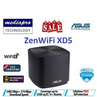 ASUS ZenWiFi XD5 Black 1 Pack Whole-Home Dual-Band Mesh WiFi 6 System, AiMesh - 3 Year Local Asus Warranty