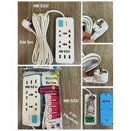 POWER OUTLETS MULTIPLE 3-PORT USB SOCKET HIGH LOAD 5M LENGTH COMPANY GOODS
