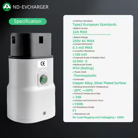 Type 2 to Schuko V2L Discharge Gun, 16A 3.5kW EV Car Power Outlet Socket, CCS2 Compatible Emergency 