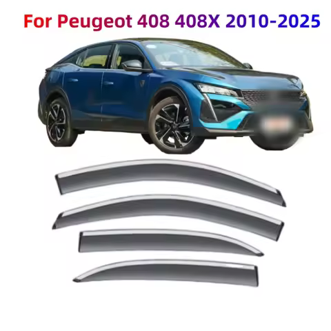 For Peugeot 408 2010-2021 408X 2023-2025 Window Visors Rain Guard Side Vent Deflector Weathershield 