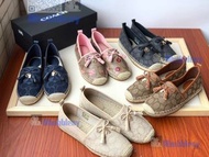 COACH 漁夫鞋女鞋C字帆布+蝴蝶結裝飾