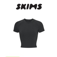 SKIMS SLIM FIT ROUND NECK WOMEN T-SHIRT IN COTTTON