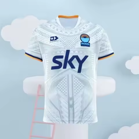Summer Men's Rugby Jersey Moana Pasifika Print Pattern Sports Breathable Round Neck T-shirt Outdoor 