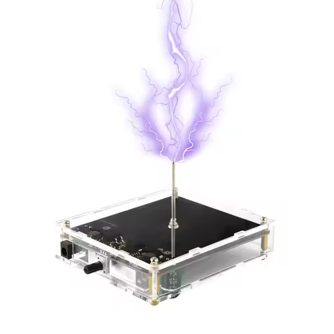 Touchable Tesla Coil Arc Generator Kit - 10cm Artificial Lightning Spark, Safe DIY Science Lab Exper