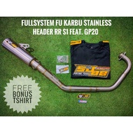 Knalpot Fullsystem Sj88 Fu Karbu Rr S1 Stainless Free Tshirt