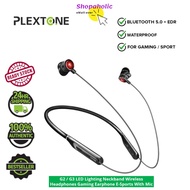 Plextone G2 / G3 LED Lighting Neckband Wireless Headphones Gaming Earphone E-Sports With Mic