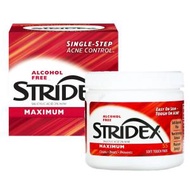 Stridex - 2%水楊酸 有效抗痘 去黑頭潔面片 不含酒精 55片 - 紅 (平行進口) (041388009414)
