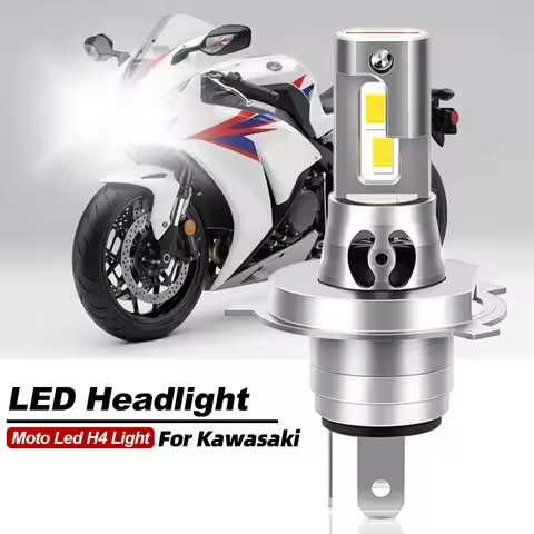 1Pc Motorcycle H4 H1S 9003 LED Headlight Hi/Lo Bulbs 28000LM 6000K White for Kawasaki Z125 Pro Z ser