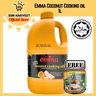 Emma Minyak Masak Kelapa 1 liter, Emma Coconut Cooking Oil 1 Liter-FREE 1x Sambal Nasi Lemak 180g