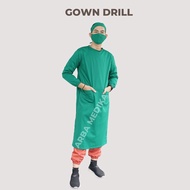 Surgical Gown DRILL Premium Medical PPE Surgical Gown