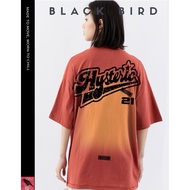 Ombre Blackbird Loose Sleeve T-Shirt - Oversize T-Shirt with Hysteric Grunge Y2K Letter Print