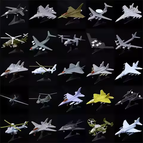 Desktop Ornaments 8 Styles Airplane Assembly Model WZ-8 J-10 J-31 A-10 UH-60A FC-1 MI-24 Fighter Mil