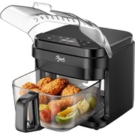 5.8QT Glass Air Fryer with Basket, Non-Toxic, BPA & Teflon Free, 8 Presets, Infrared Heating, Flip-U