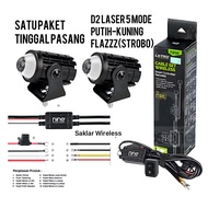 D2 Laser Spotlight + 5 Mode Pnp Module Just Install Motorcycle Car Nine Led Lights