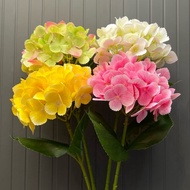 Fake Flowers-Silk Flowers- Hydrangeas- Beautiful Rubber Hydrangeas Branches 1 Cotton